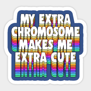 Down Syndrome Awareness Trisomy 21 Chromosome Sticker